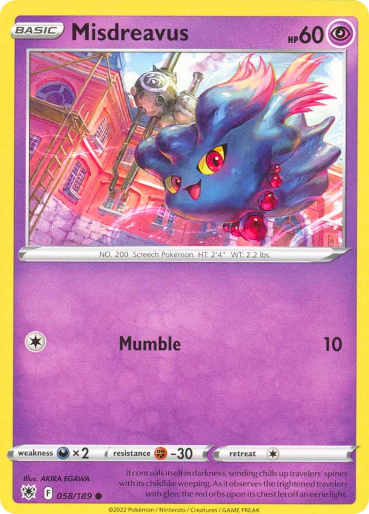 058/189 Misdreavus Comune normale (EN) -NEAR MINT-