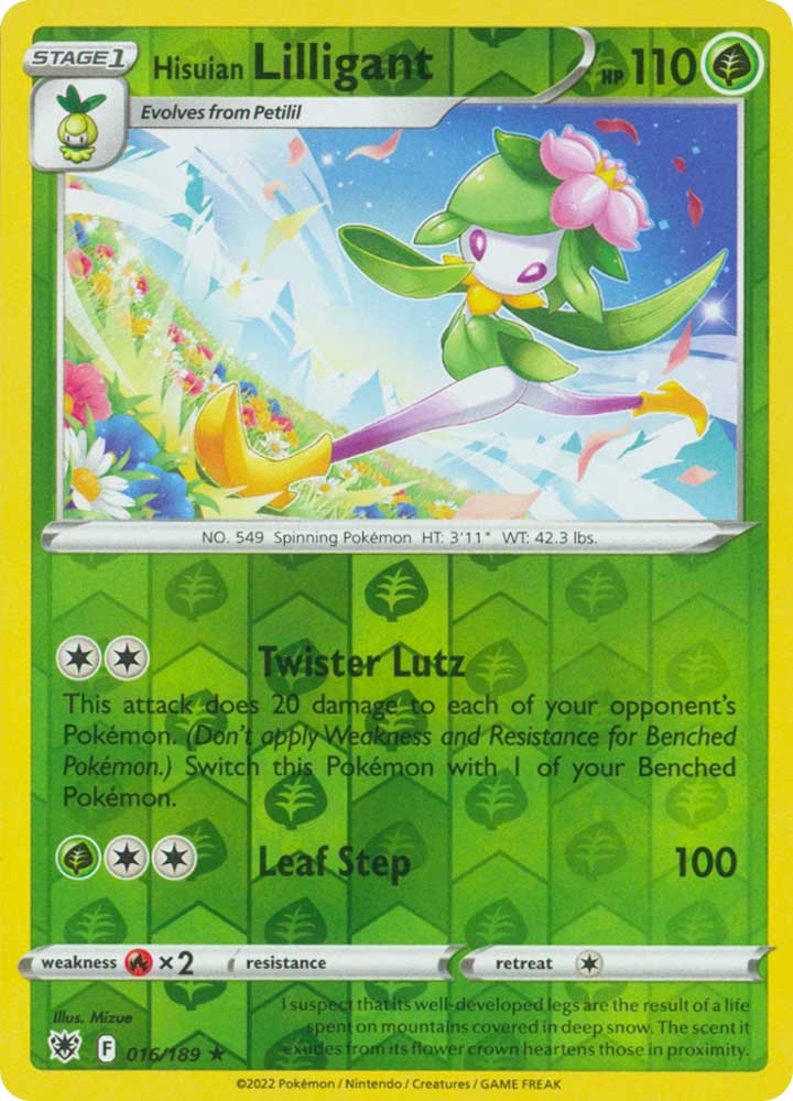 016/189 Hisuian Lilligant Rara foil reverse (EN) -NEAR MINT-