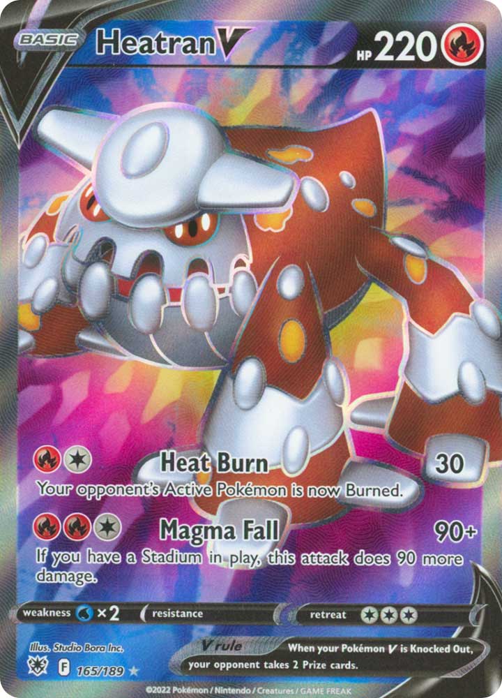 165/189 Heatran V Ultra Rara V Full Art foil (EN) -NEAR MINT-