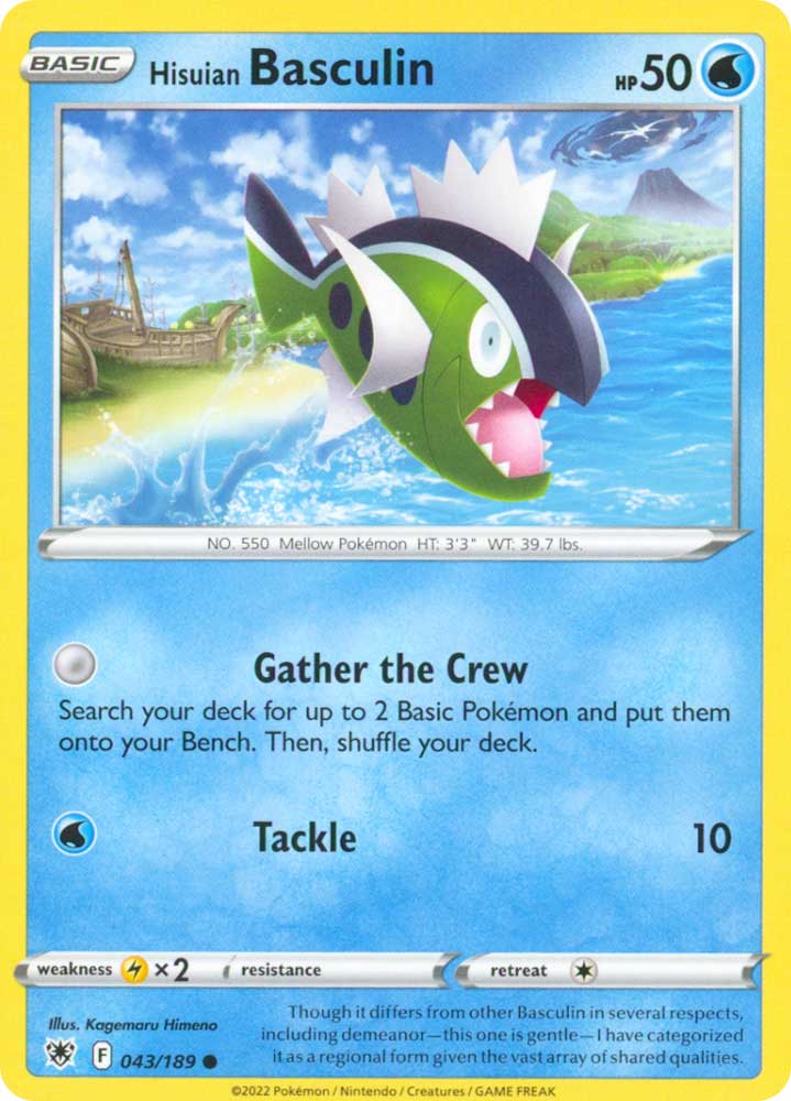 043/189 Hisuian Basculin Comune normale (EN) -NEAR MINT-