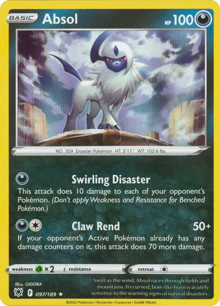 097/189 Absol Rara foil (EN) -NEAR MINT-