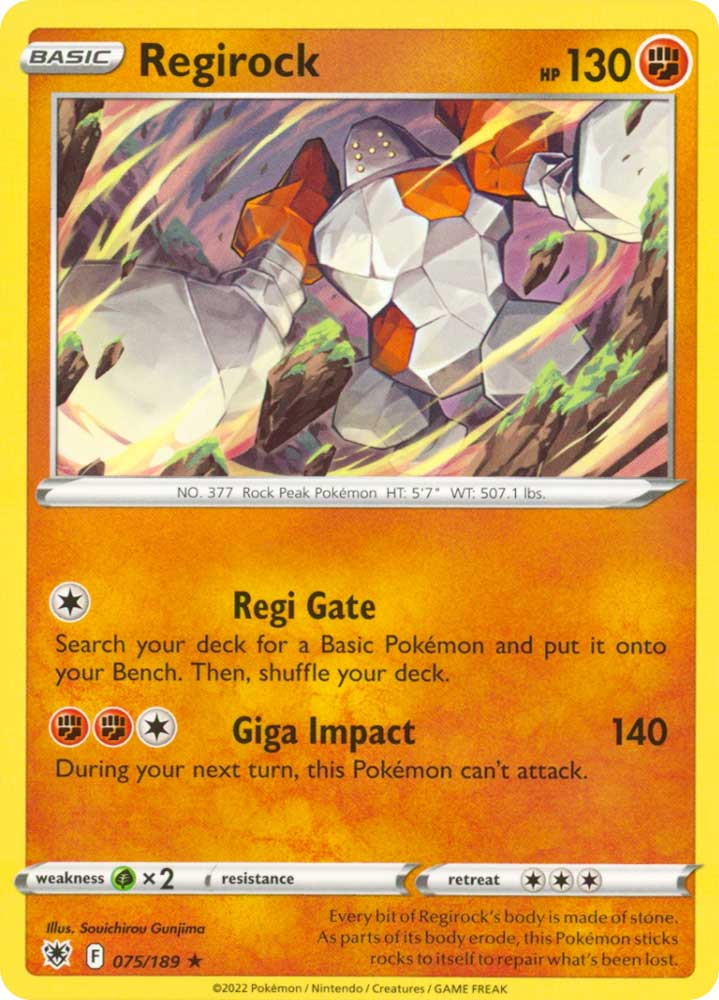 075/189 Regirock Rara normale (EN) -NEAR MINT-