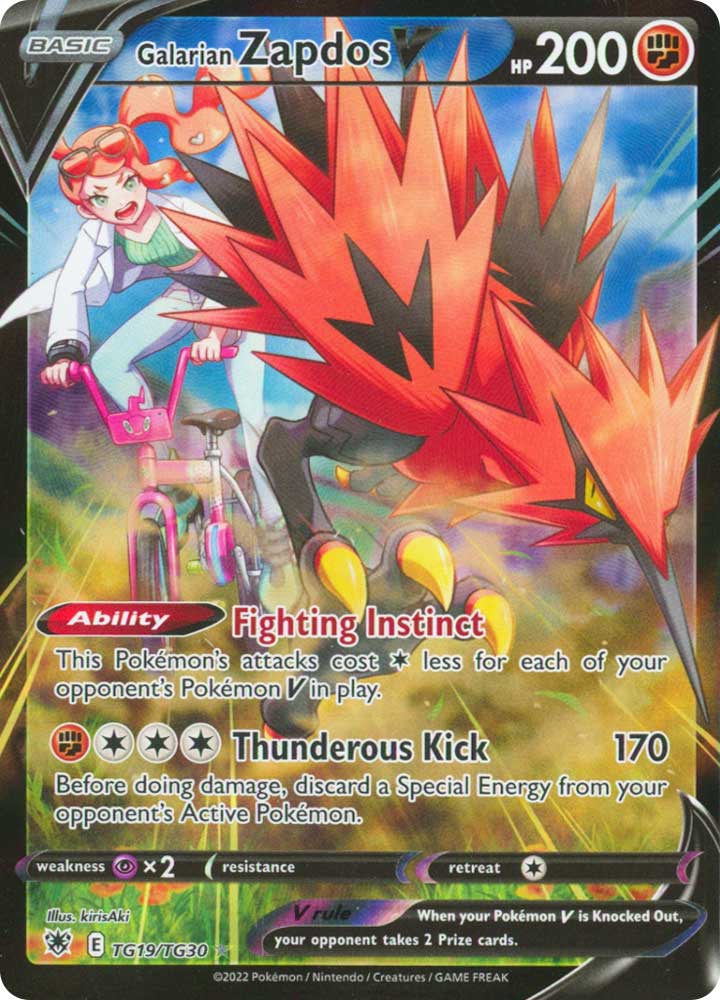 TG19/TG30 Galarian Zapdos V Rara Segreta foil (EN) -NEAR MINT-