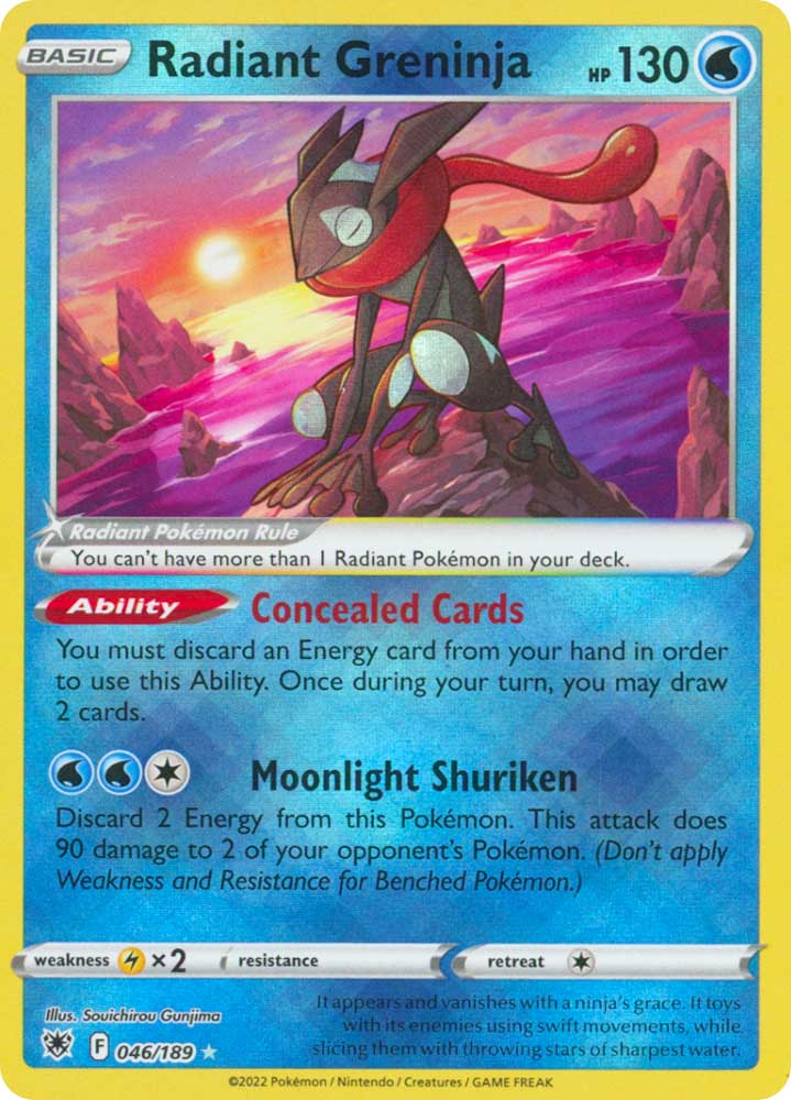 046/189 Radiant Greninja Radiant foil (EN)  -NEAR MINT-Offerta Limitata