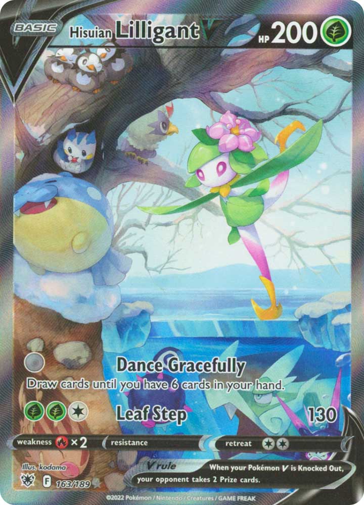 163/189 Hisuian Lilligant V Ultra Rara V Full Art foil (EN) -NEAR MINT-