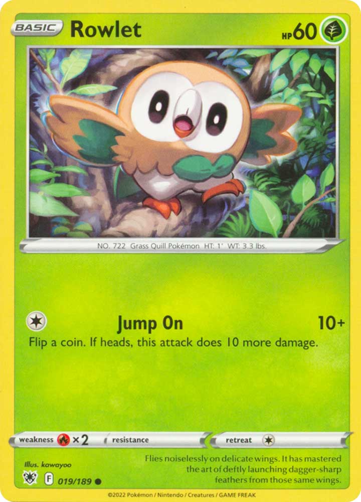 019/189 Rowlet Comune normale (EN) -NEAR MINT-
