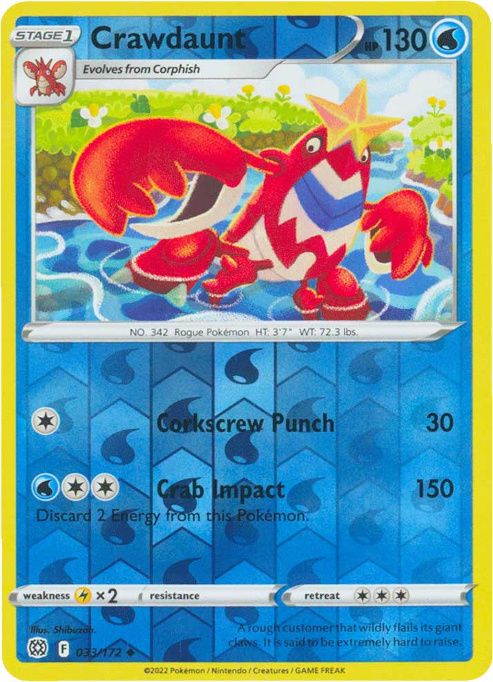 033 / 172 Crawdaunt Non comune Reverse foil (EN) -NEAR MINT-
