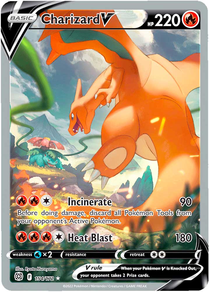 154 / 172 Charizard V Ultra Rara V Full Art foil (EN) -NEAR MINT-
