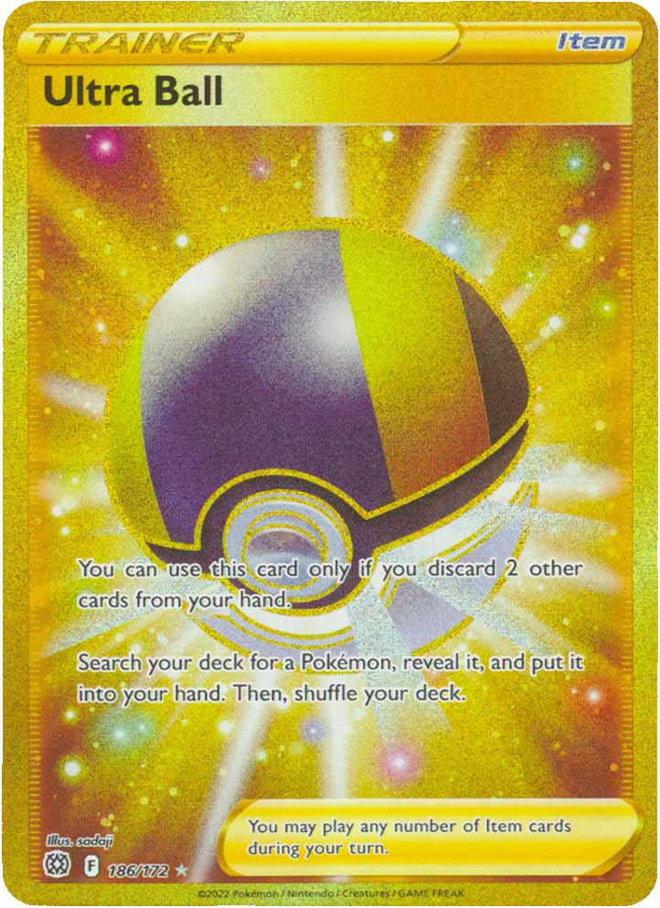 186 / 172 Ultra Ball Rara Segreta Gold foil (EN) -NEAR MINT-