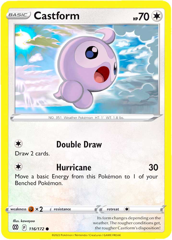 116 / 172 Castform Comune normale (EN) -NEAR MINT-