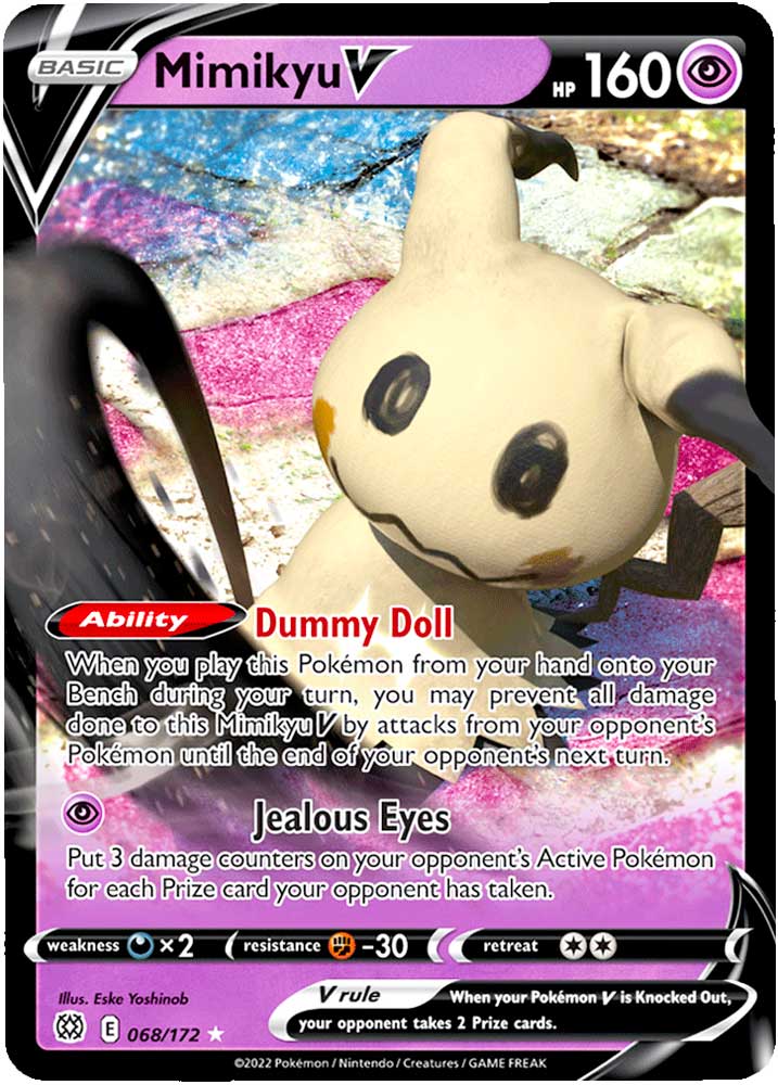 068 / 172 Mimikyu V Rara Holo V foil (EN) -NEAR MINT-