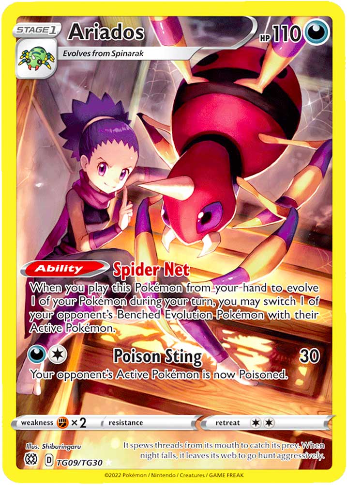 TG09 / TG30 Ariados Rara Segreta foil (EN) -NEAR MINT-