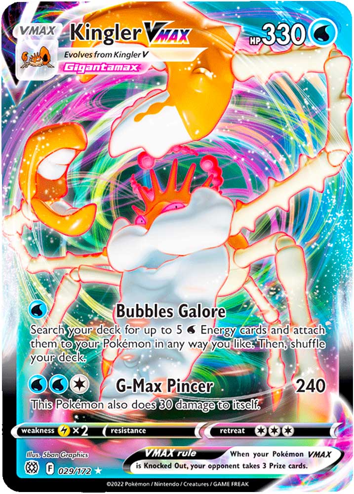 029 / 172 Kingler VMAX Rara Holo VMAX foil (EN) -NEAR MINT-