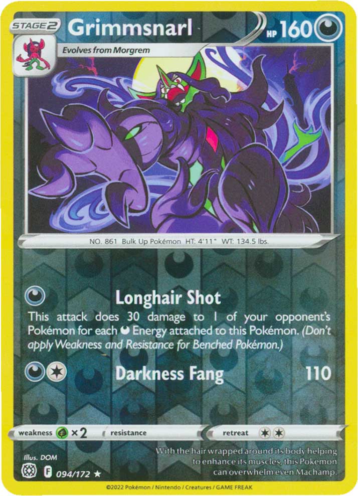094 / 172 Grimmsnarl Rara Reverse foil (EN) -NEAR MINT-