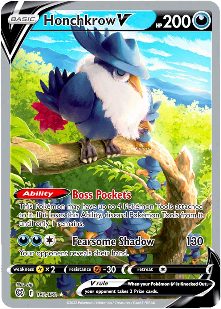 162 / 172 Honchkrow V Ultra Rara V Full Art foil (EN) -NEAR MINT-