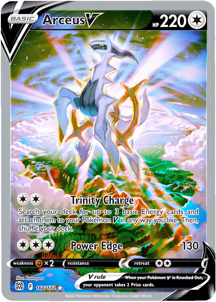 166 / 172 Arceus V Ultra Rara V Full Art foil (EN) -NEAR MINT-