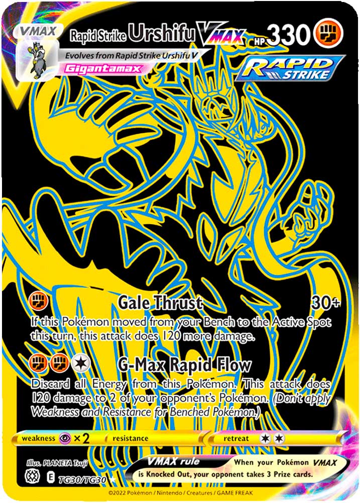TG30 / TG30 Rapid Strike Urshifu VMAX Rara Segreta Gold foil (EN) -NEAR MINT-
