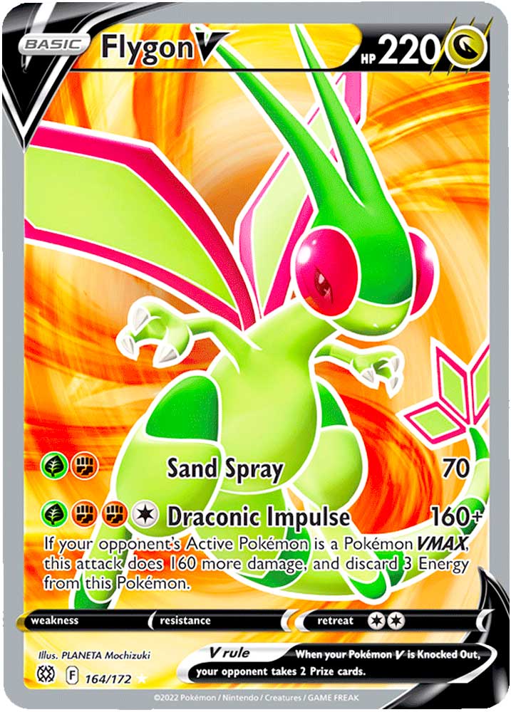 164 / 172 Flygon V Ultra Rara V Full Art foil (EN) -NEAR MINT-