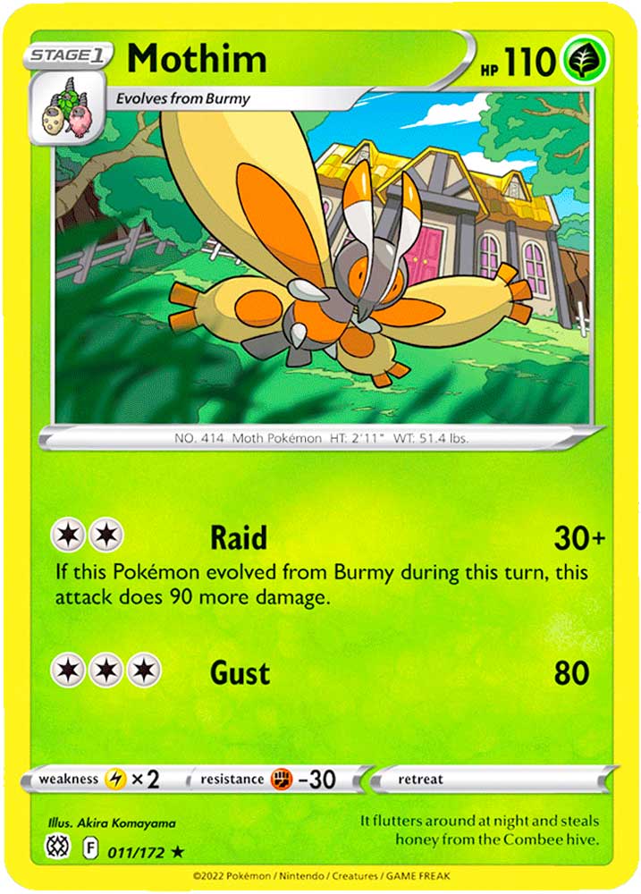 011 / 172 Mothim Rara normale (EN) -NEAR MINT-