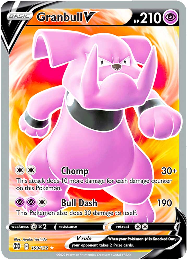 159 / 172 Granbull V Ultra Rara V Full Art foil (EN) -NEAR MINT-