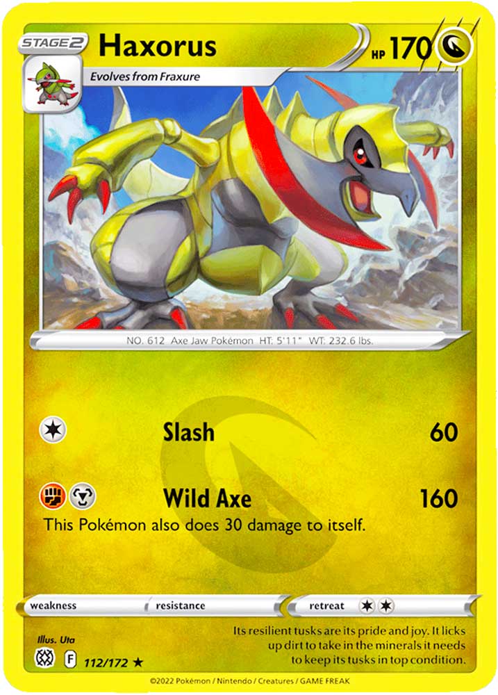 112 / 172 Haxorus Rara normale (EN) -NEAR MINT-