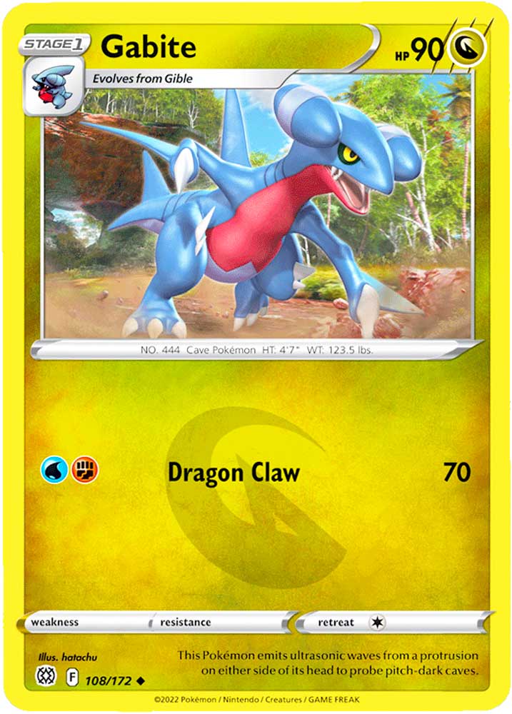 108 / 172 Gabite Non comune normale (EN) -NEAR MINT-