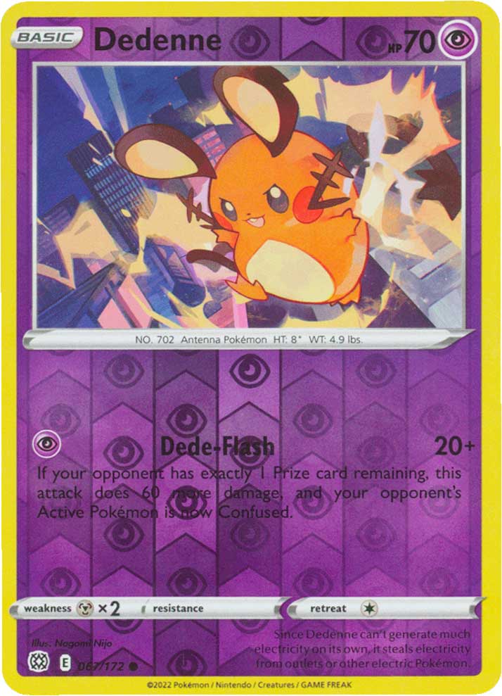 067 / 172 Dedenne Comune Reverse foil (EN) -NEAR MINT-
