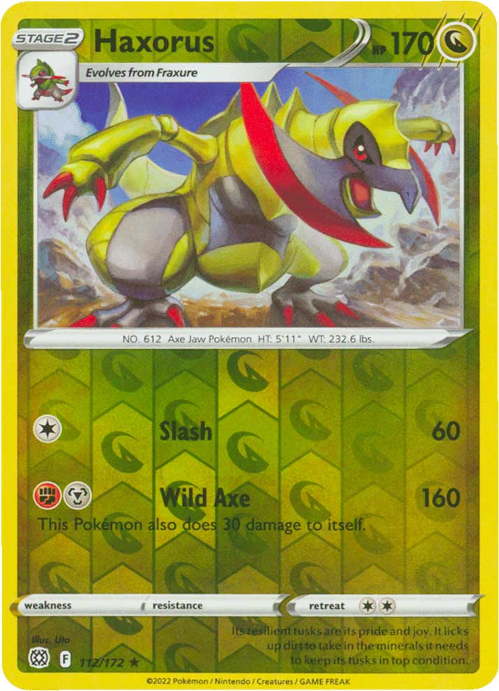 112 / 172 Haxorus Rara Reverse foil (EN) -NEAR MINT-