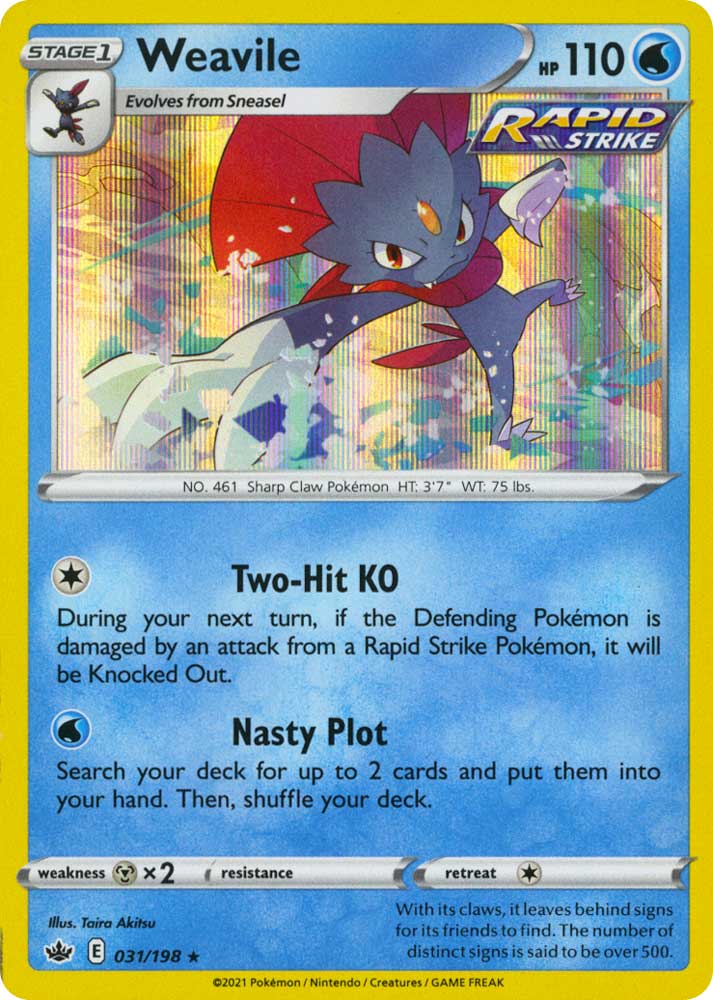 031 / 198 Weavile Rara Holo foil (EN) -NEAR MINT-