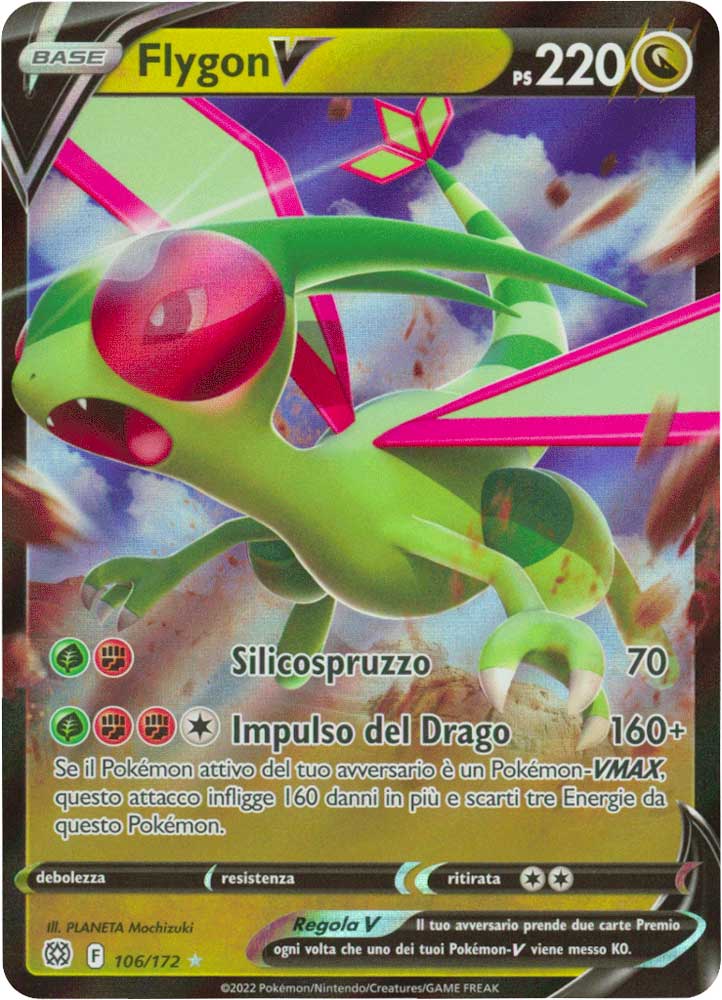 106 / 172 Flygon V Rara Holo V foil (IT) -NEAR MINT-