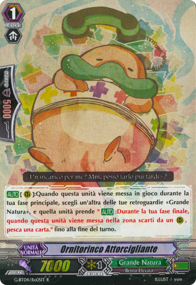 G-BT04-ITRe5 Ornitorinco Attorcigliante rara foil (IT) -NEAR MINT-