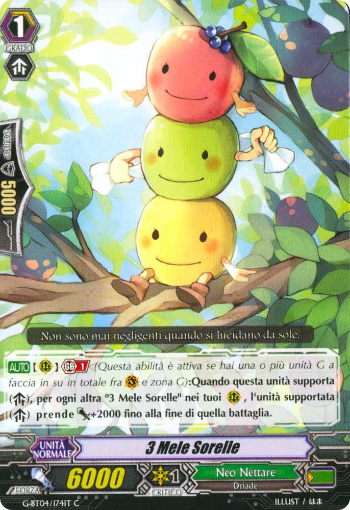 G-BT04-IT174 3 Mele Sorelle comune normale (IT) -NEAR MINT-