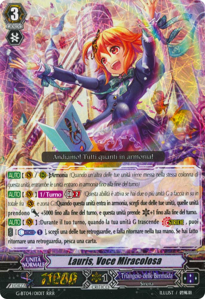 G-BT04-IT010 Lauris, Voce Miracolosa tripla rara foil (IT) -NEAR MINT-