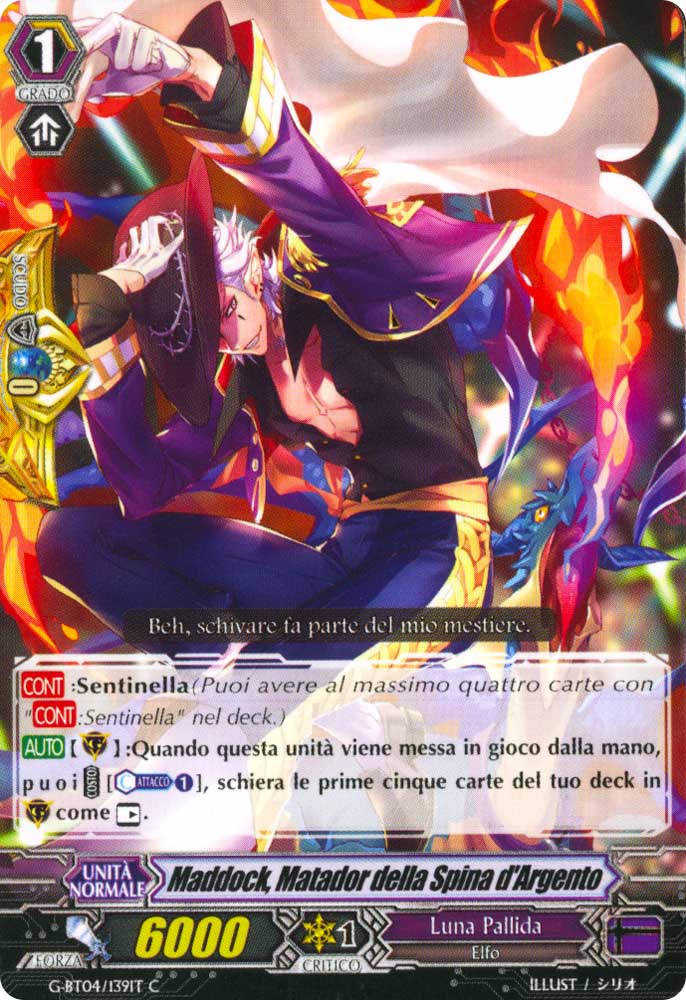 G-BT04-IT139 Maddock, Matador della Spina d'Argento comune normale (IT) -NEAR MINT-