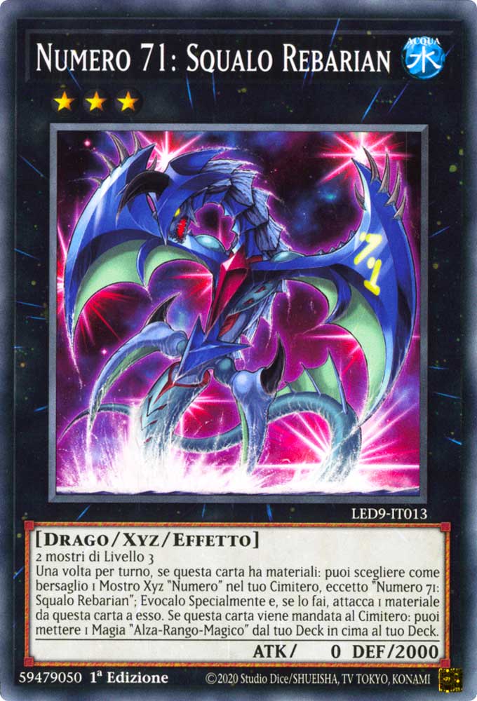 LED9-IT013 Numero 71: Squalo Rebarian comune 1a Edizione (IT) -NEAR MINT-
