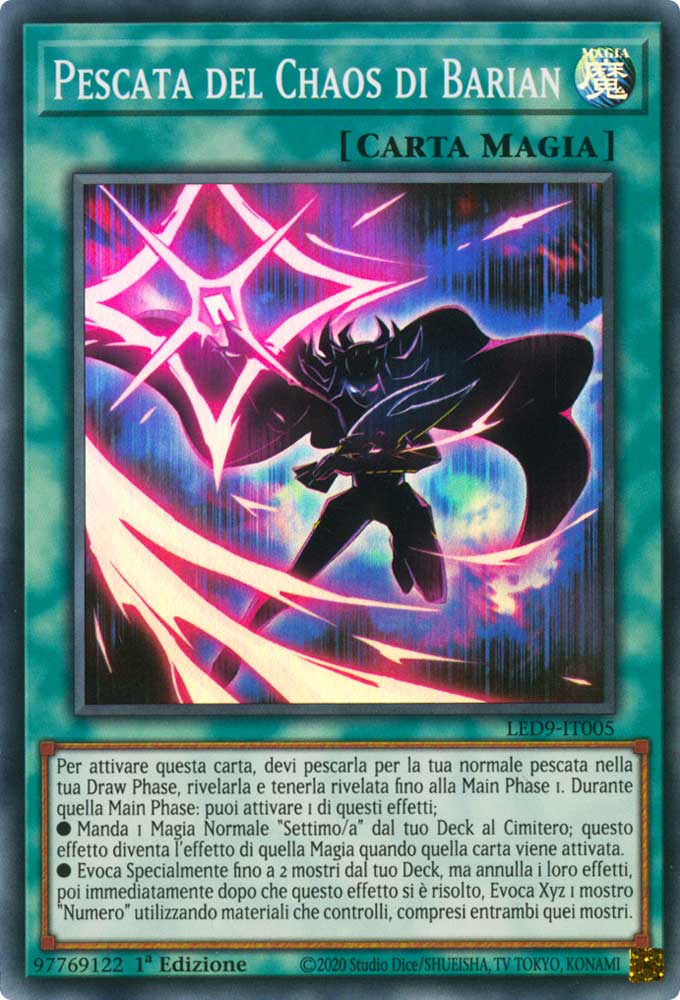 LED9-IT005 Pescata del Chaos di Barian super rara 1a Edizione (IT) -NEAR MINT-