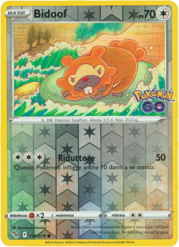 059/078 Bidoof comune foil reverse (IT) -NEAR MINT-