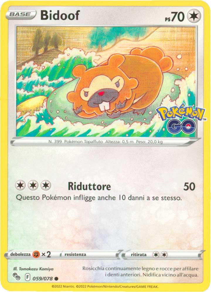 059/078 Bidoof comune normale (IT) -NEAR MINT-