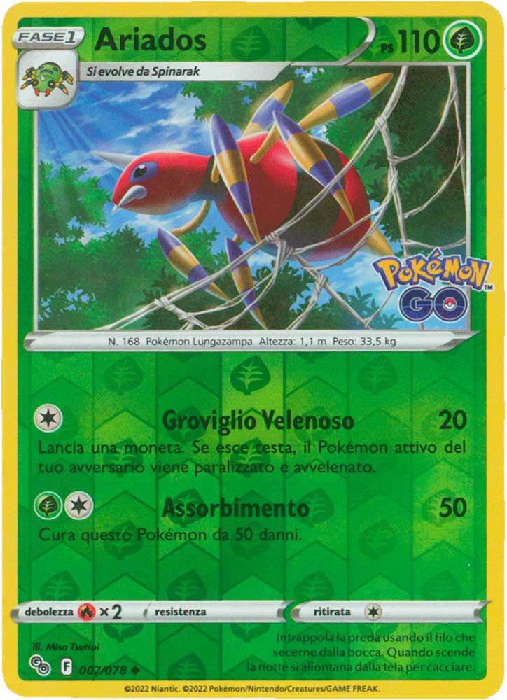 007/078 Ariados non comune foil reverse (IT) -NEAR MINT-