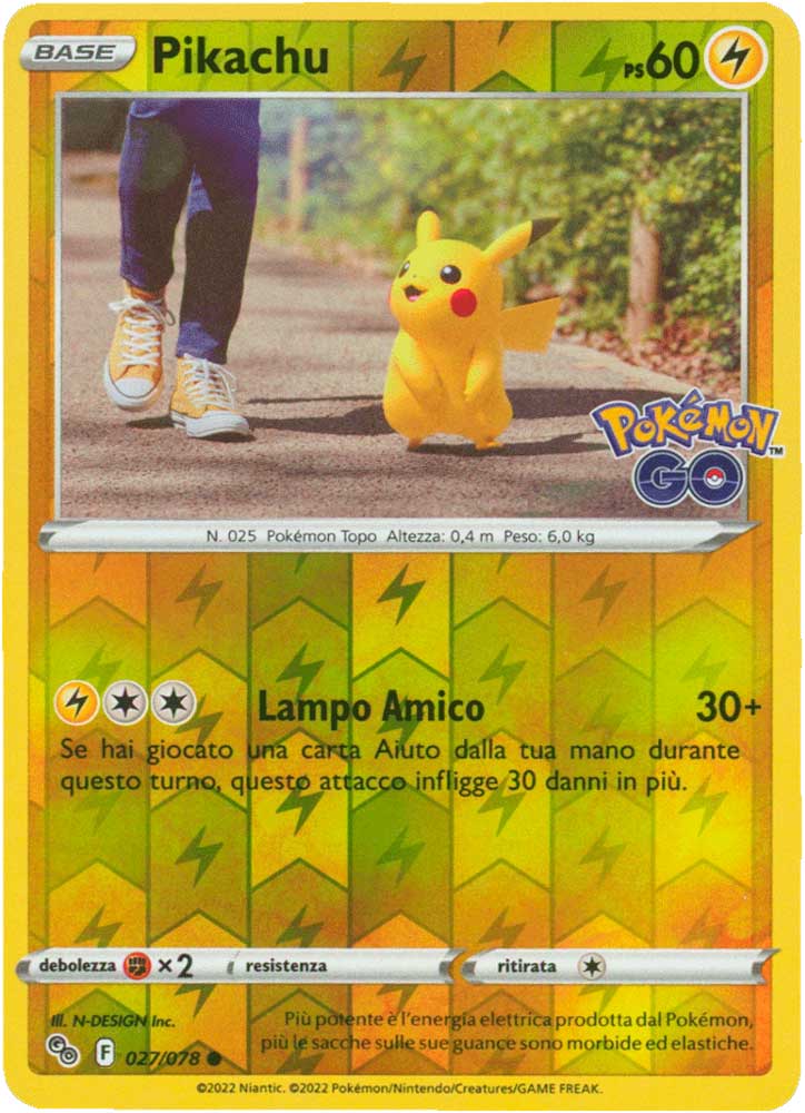 027/078 Pikachu comune foil reverse (IT) -NEAR MINT-