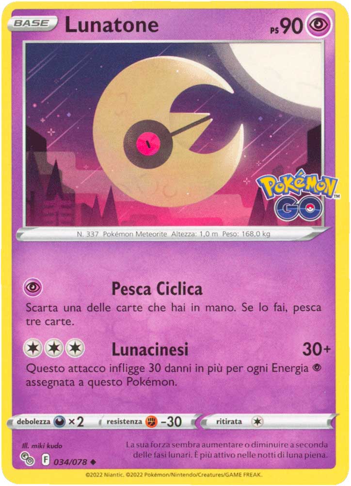 034/078 Lunatone non comune normale (IT) -NEAR MINT-