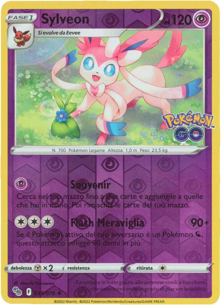 035/078 Sylveon rara foil reverse (IT) -NEAR MINT-