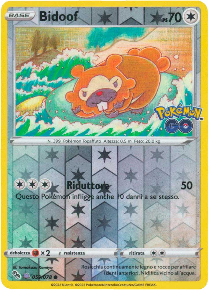 059/078 Bidoof - Ditto comune foil reverse (IT) -NEAR MINT-