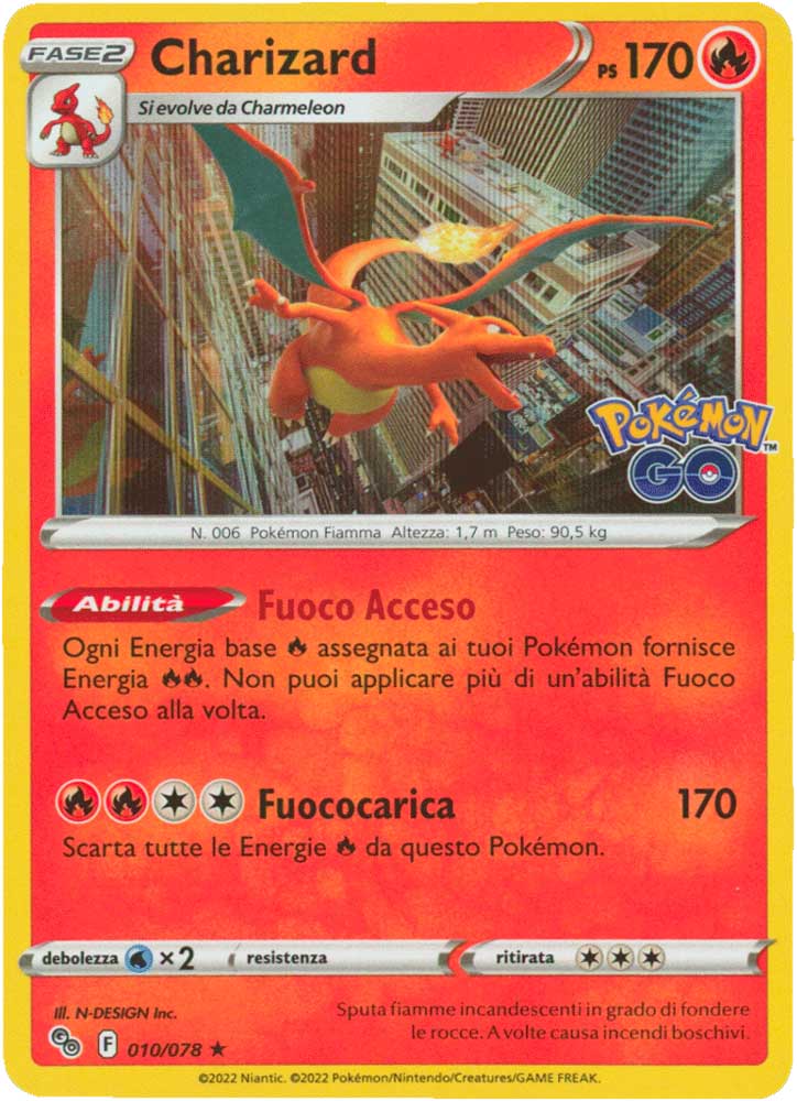 010/078 Charizard rara foil (IT) -NEAR MINT-