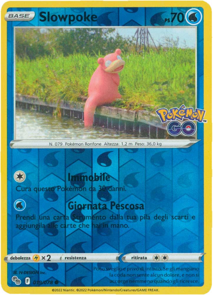 019/078 Slowpoke comune foil reverse (IT) -NEAR MINT-