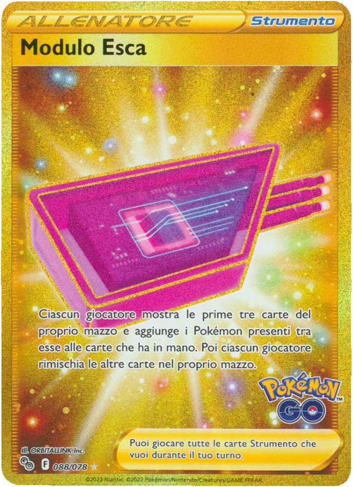 088/078 Modulo Esca Rara Segreta Gold full art foil (IT) -NEAR MINT-
