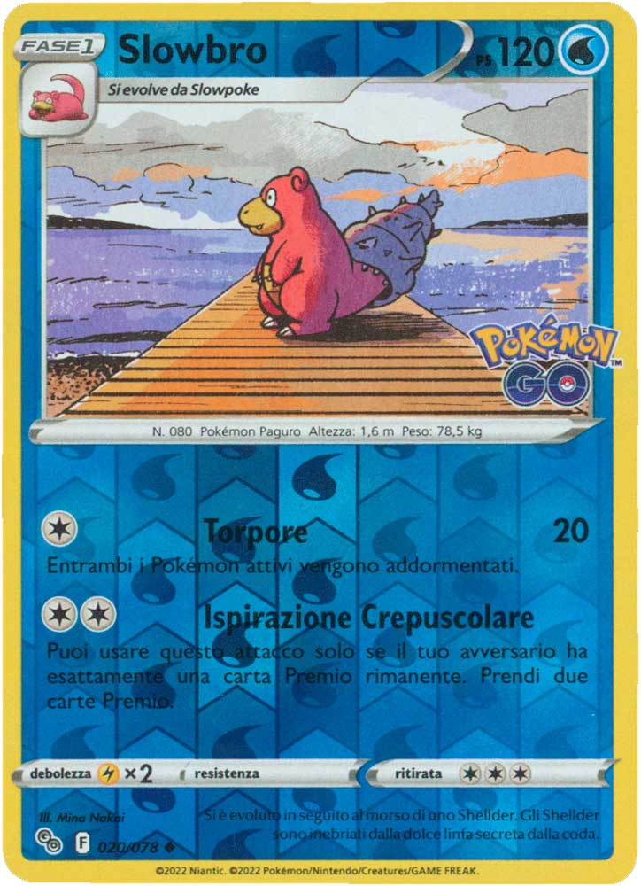 020/078 Slowbro non comune foil reverse (IT) -NEAR MINT-