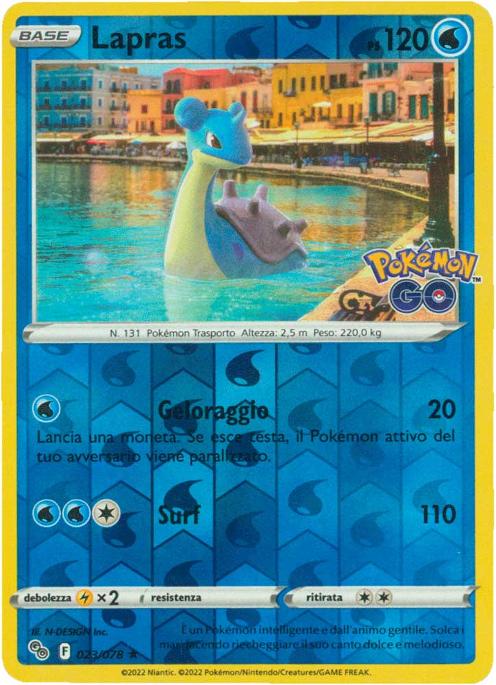 023/078 Lapras rara foil reverse (IT) -NEAR MINT-