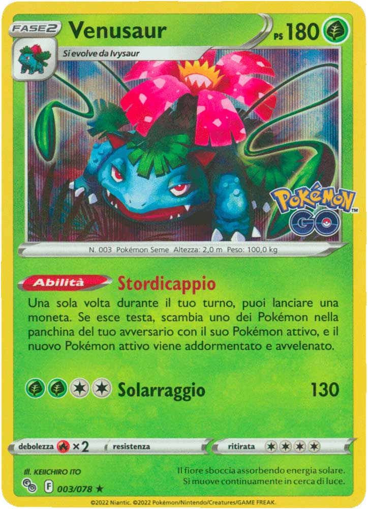 003/078 Venusaur rara foil (IT) -NEAR MINT-