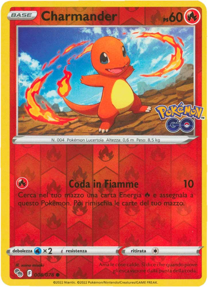008/078 Charmander comune foil reverse (IT) -NEAR MINT-